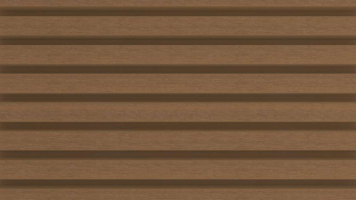 planeo LINEA Slim – WPC CoEx cladding, Burma Teak, 2900 x 215 mm
