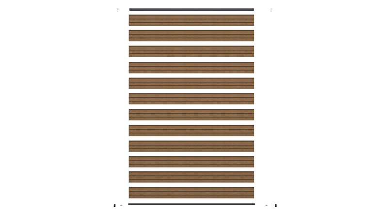 planeo LINEA - WPC CoEx Rhombus plug-in fence Burma Teak 176 x 183 cm