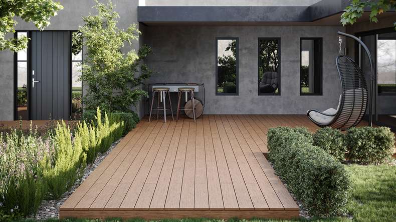 planeo TitanWood - solid plank dark brown antique aged/brushed
