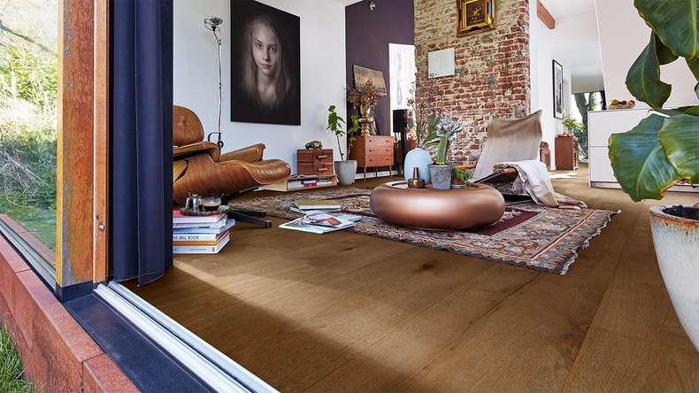 MEISTER Lindura wood flooring HD 400 - 08903 Oak authentic olive grey vintage texture, natural oiled 2200 x 270 x 11 mm (500213-2200270-08903)