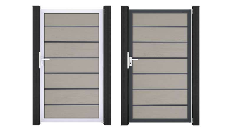 planeo Gardence Deluxe – BPC Universal Gate, Bi-Colour Sand with aluminium frame