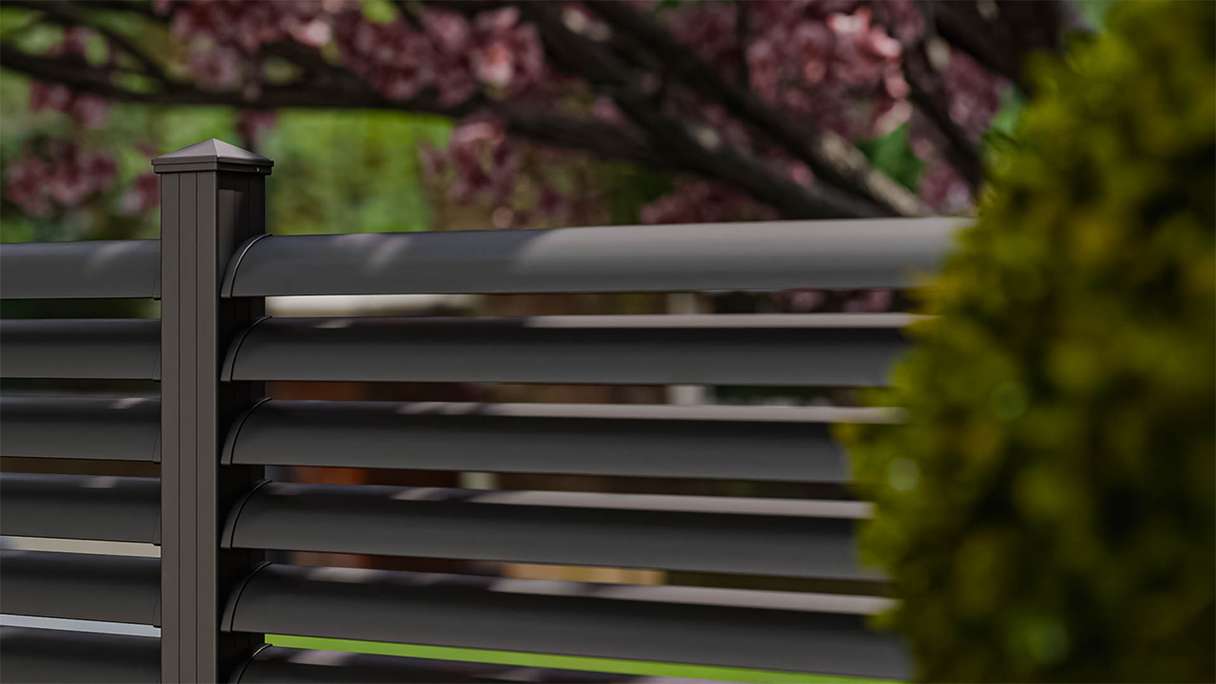 planeo Gardence Metallic Ellipse - Aluminium Garden Fence Square Anthracite | DB703