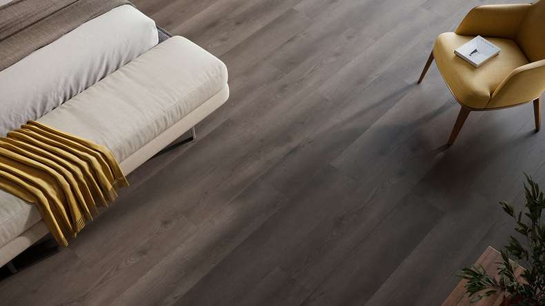planeo Rigid Click Vinyl - HOMEtec Pro 50 IXPE Shadow Oak | Impact sound insulation integrated (RP-E50-7)