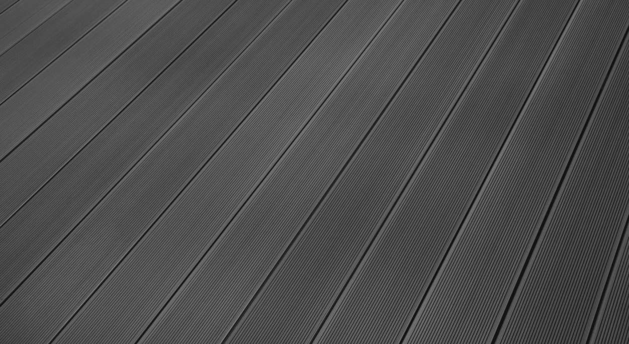 Complete set TitanWood 4m solid plank grooved structure dark grey 8.2m² incl. Alu-UK