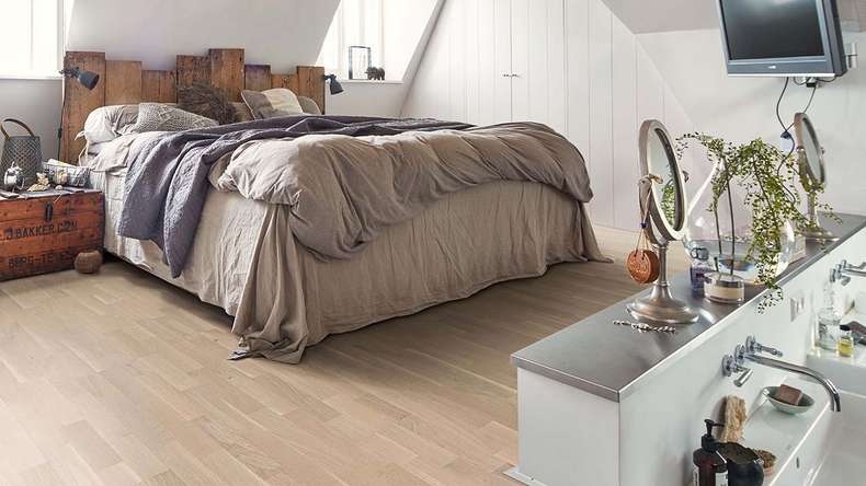 MEISTER Parquet Flooring - Longlife PC 200 Oak lively cream white (500009-2400200-09035)