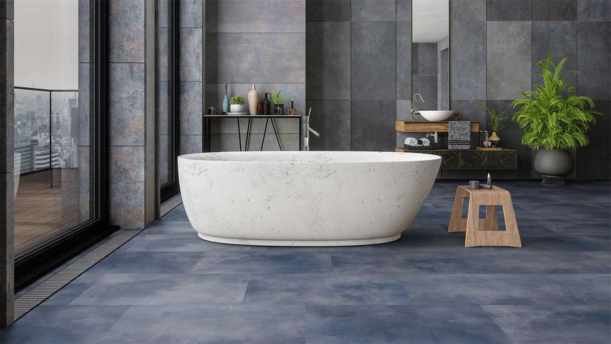 Gerflor click Vinyl - Virtuo 30 Rigid Acoustic Acuarela Ink | integrated impact sound insulation (39101475)