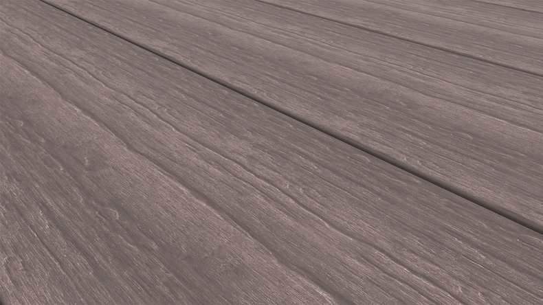 planeo MAXLine Antique - WPC CoEx coated XL decking solid - grey 3m rustic textured/smooth brushed