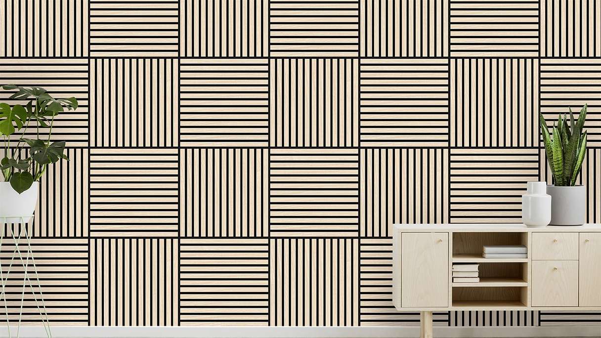planeo acoustic panel - MixWall Timber Solid Althea Oak 52 x 52 cm | real wood veneer MDF (PLMW-10311C)