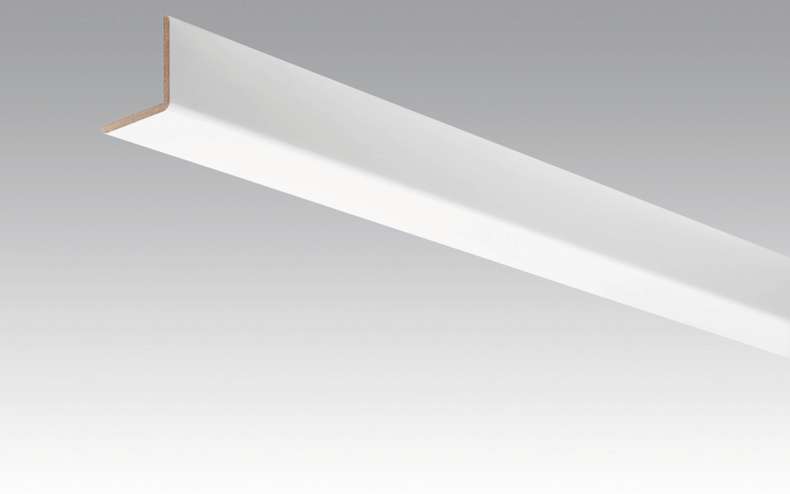 MEISTER Skirtings Angle skirting Uni white glossy DF 324 - 2380 x 33 x 3.5 mm (200035-2380-00324)