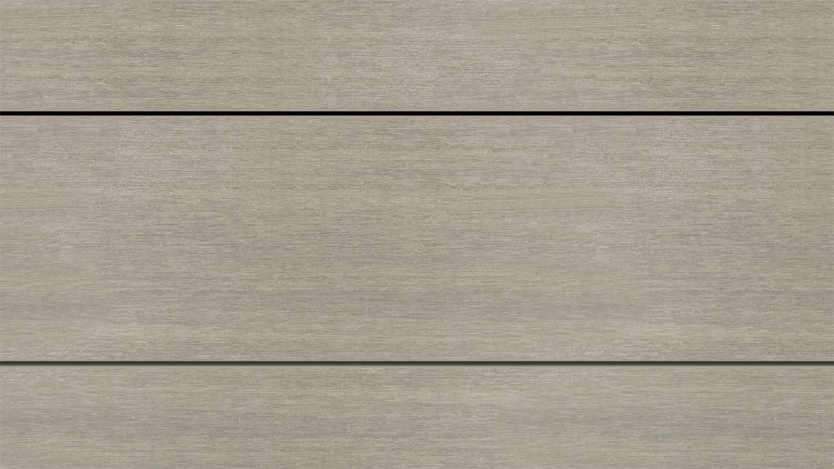 planeo WOODLine Nature - WPC CoEx coated decking board hollow chamber - light grey 3m textured/smooth brushed