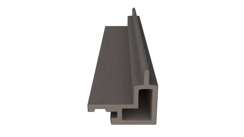 planeo LINEA – WPC CoEx external corner, dark grey, 2900 x 62 x 55 mm