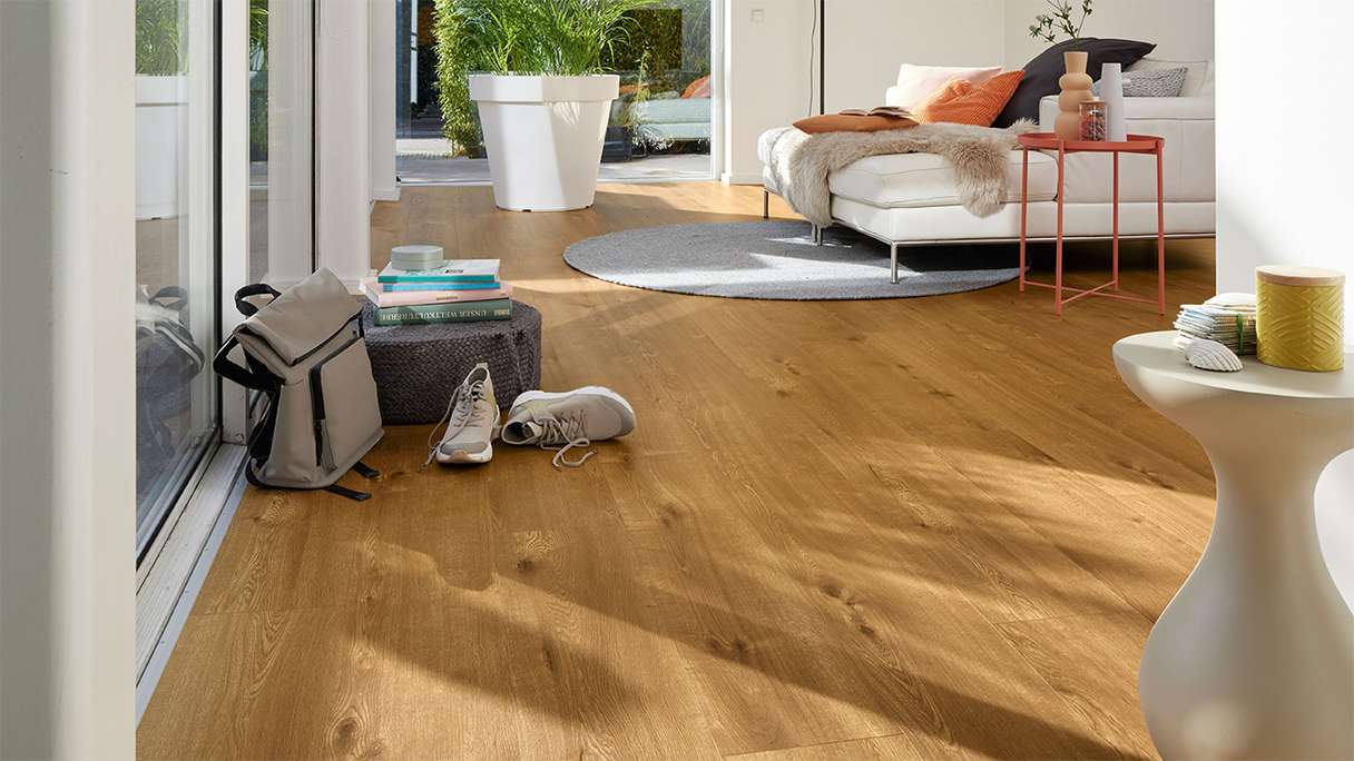 MEISTER design floor MeisterDesign. next DD 500 S - 07118 Hill Oak | Impact sound insulation integrated (400054-1287220-07118)