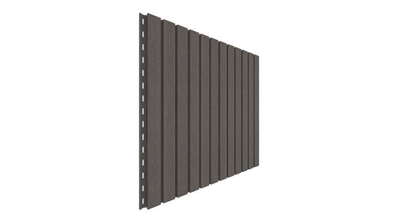 planeo DesignPro – WPC cladding, dark grey, 2900 x 175 mm