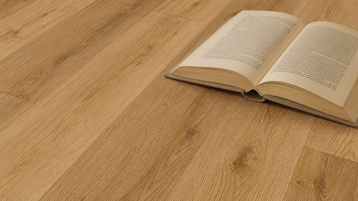 planeo Rigid Click Vinyl – SolutionX 2-in-1 BigSize Prestige Oak 1.83 m long XL plank | Integrated impact sound insulation (ECF-BS-87)
