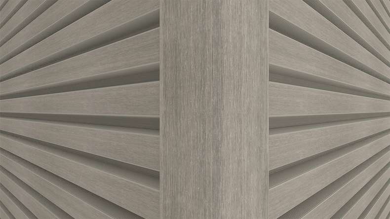 planeo LINEA – Aluminium CoEx external corner profile, light grey, 3000 x 66 x 66 mm