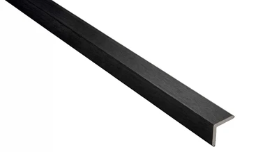 planeo WPC co-extruded façade corner bracket, black – 2900 x 45 x 45 mm