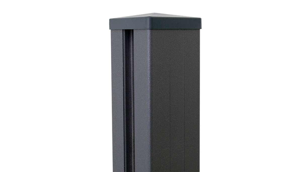 planeo Alumino - aluminium post to set in concrete anthracite DB703 7x7x150cm incl. cap