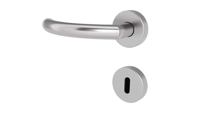 planeo Edelwerk SILBA door handle stainless steel BB round rose