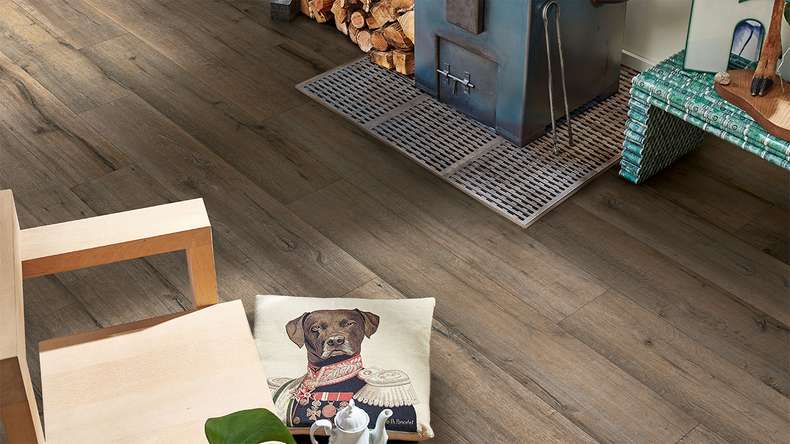 MEISTER design flooring MeisterDesign. next DD 500 S - 06986 Old wood oak clay grey | Impact sound insulation integrated (400054-1287220-06986)
