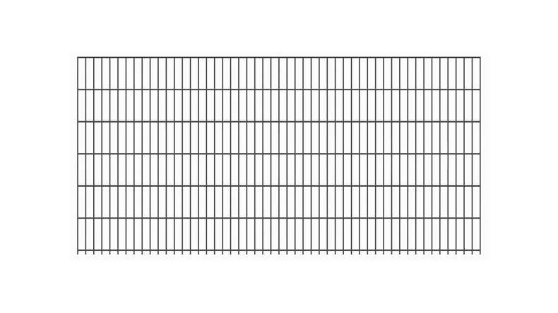 Double-rod fence light 6/5/6 RAL 7016 Anthracite Height - 1230 x 2510 mm