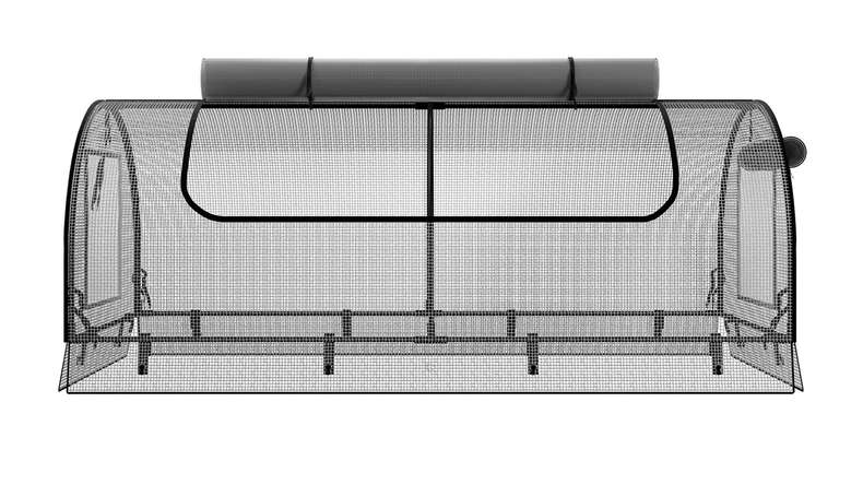 planeo Raised Bed Top Net PE - White 149.9 x 69.4 x 62 cm