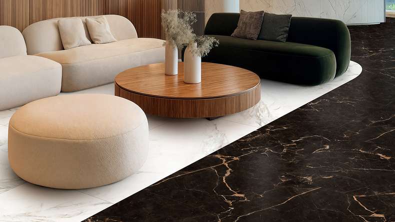 Gerflor adhesive vinyl - Creation 55 White Marble