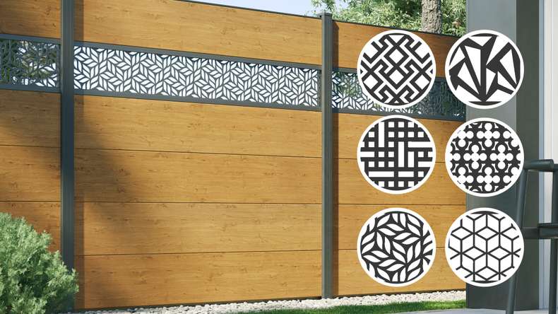 planeo Gardence – Designer insert 1800 x 300 x 1.5 mm, anthracite