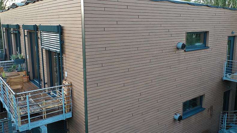 planeo Fassado - WPC Rhombus moulding facade cladding brown