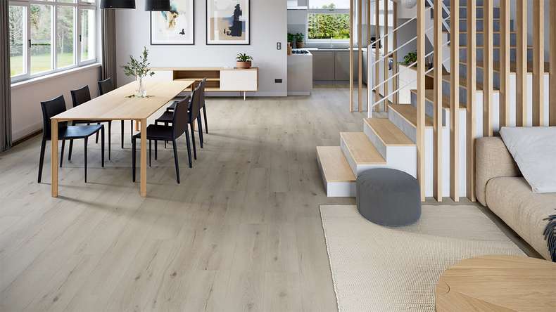 planeo Rigid Click Vinyl - Riverwalk Oak | Impact sound insulation integrated (DF-K-922-055)