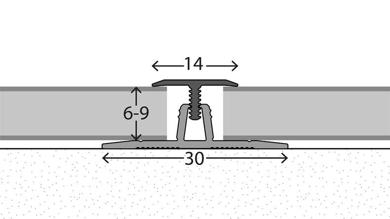 planeo wall profile system T-intermediate profile 569 - 260 cm