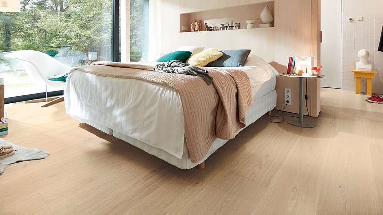 MEISTER Lindura wood flooring HD 400 - 08922 Oak natural champagne ultra matt lacquered 2200 x 270 x 11 mm (500214-2200270-08922)
