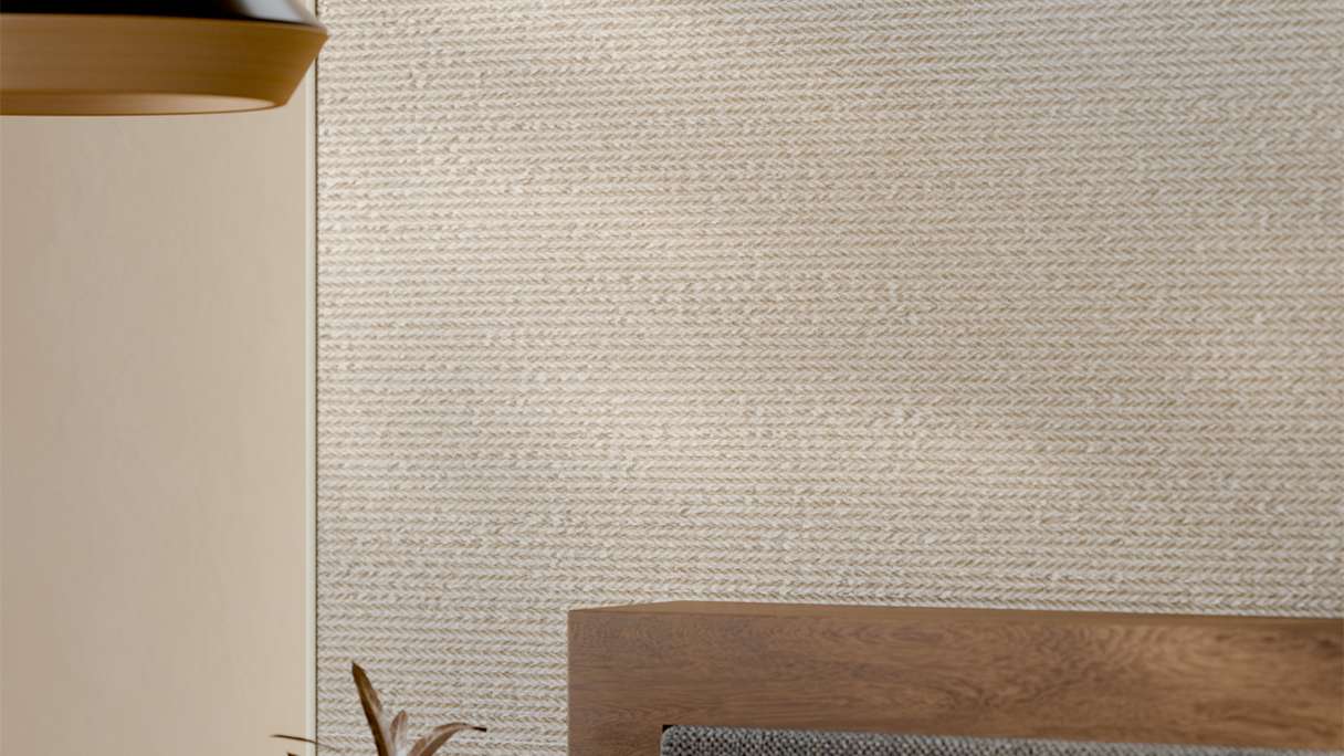 planeo wall cladding SPC - CeraRock Tile Stripes Tweed Sand 120 x 60 cm