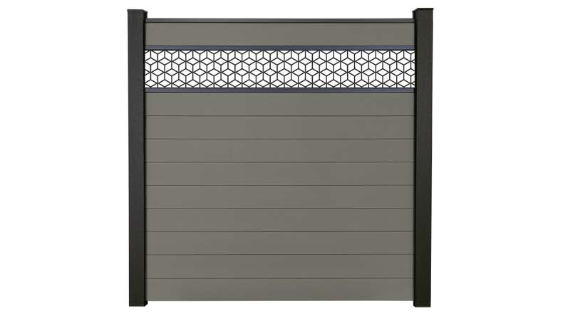 planeo Gardence Strong - BPC plug-in fence Cube Grey 180 x 180 cm