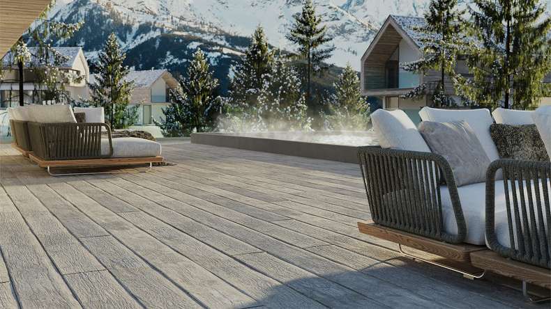 planeo Antica PureBoard solid decking - White Oak 3.6m textured