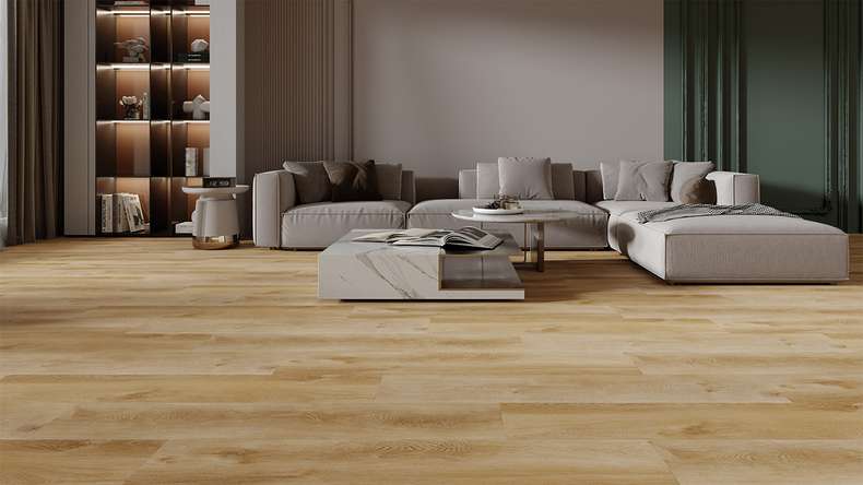 planeo Rigid Click Vinyl - HOMEtec Pro 50 IXPE Sunrise Mellow Oak | Impact sound insulation integrated (RP-E50-1)