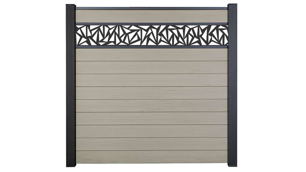 planeo Gardence Strong - BPC plug-in fence Triangle Bi-Colour Sand 180 x 180 cm