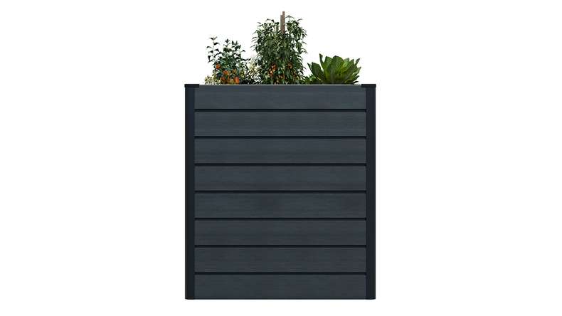 planeo BPC-Rhombus raised bed Cube - Stone grey co-ex. 70 x 70 x 79 cm