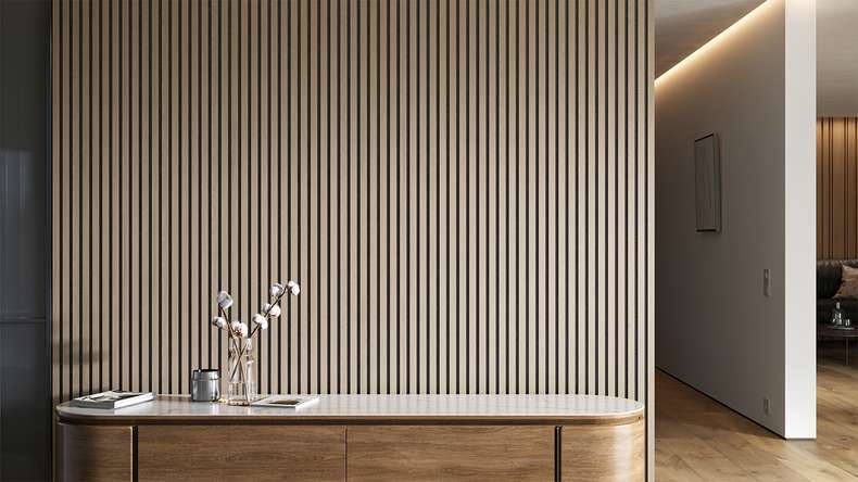 planeo acoustic panels - light oak - 2400 x 525 x 18mm (PU-A-00)