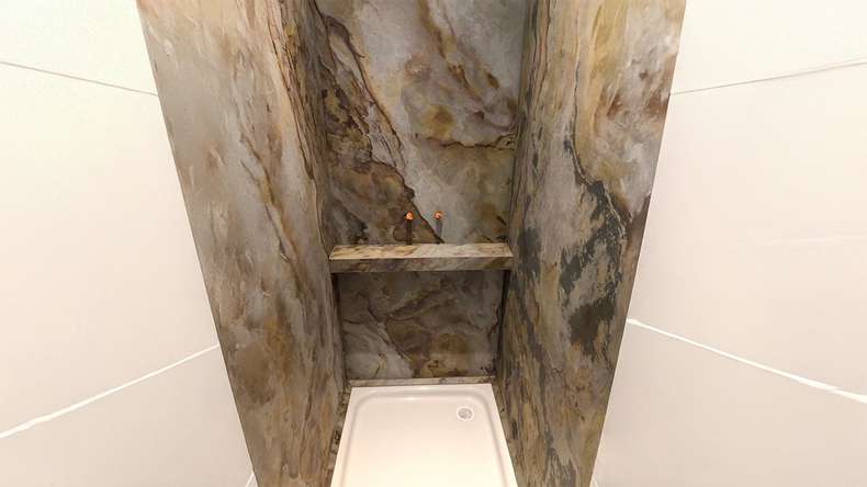 planeo EVOLITH Slate&Stone - Natural stone wall cladding Autumn Drift 1220 x 610 mm