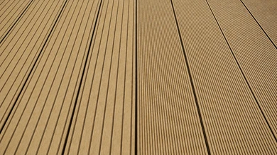 planeo LineWood Solid WPC Decking Board – Earth Brown, 3.60 m, tongue and groove 