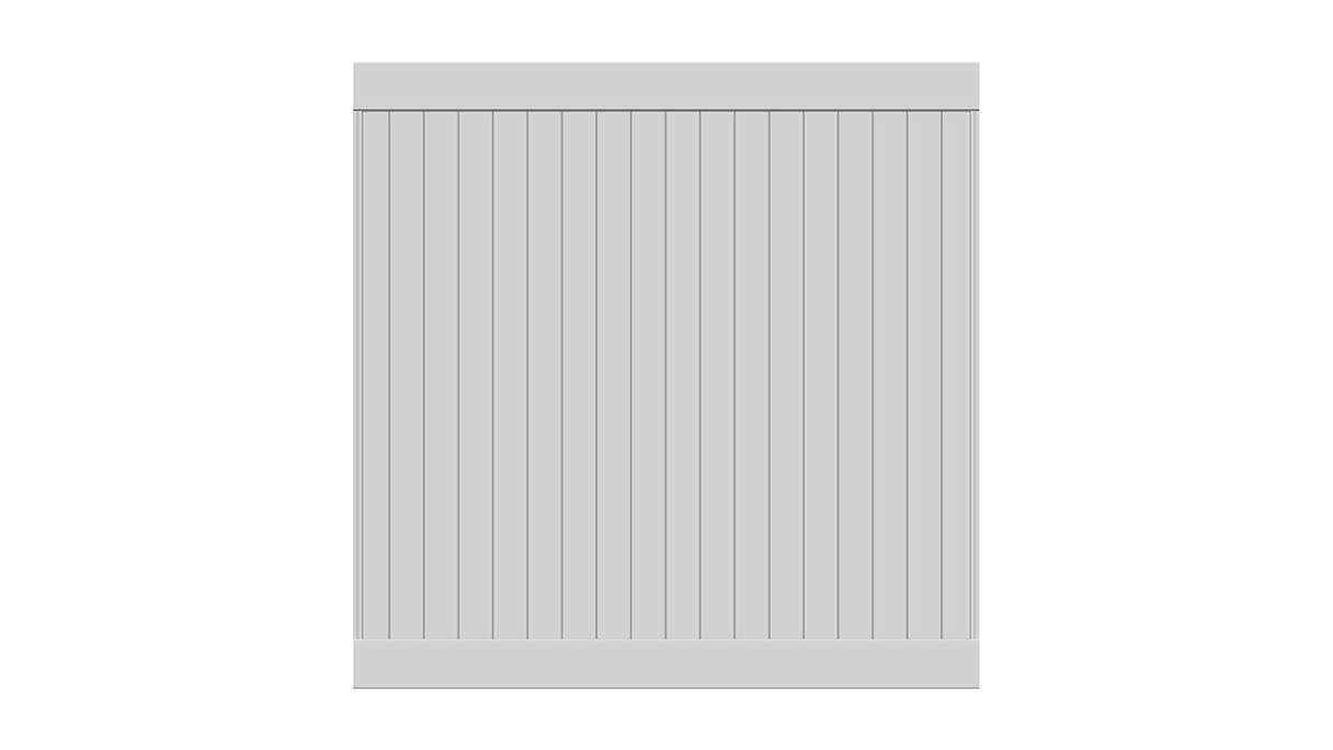 planeo Privara - PVC plug-in fence white - UV-resistant | 177 x 178 cm