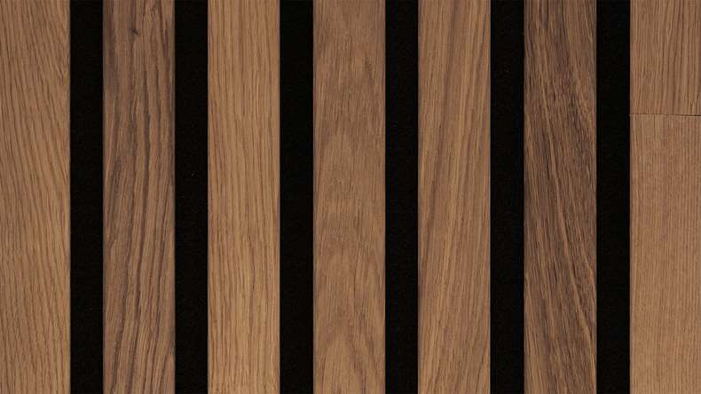 MEISTER acoustic panels Acoustic Sense WOOD - Brown oak 4312 - 260 x 33 cm