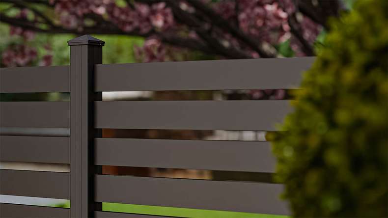 planeo Gardence Metallic Edge - Aluminium Garden Fence Square Anthracite | DB703