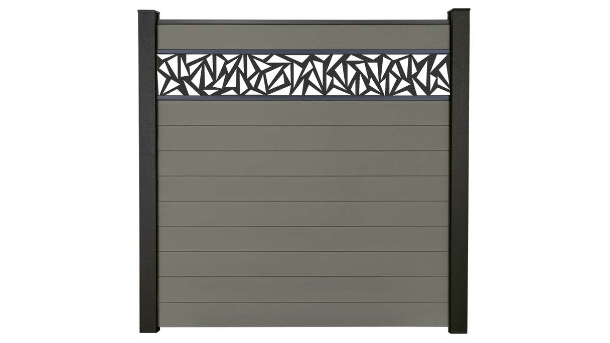 planeo Gardence Strong - BPC plug-in fence Triangle Grey 180 x 180 cm