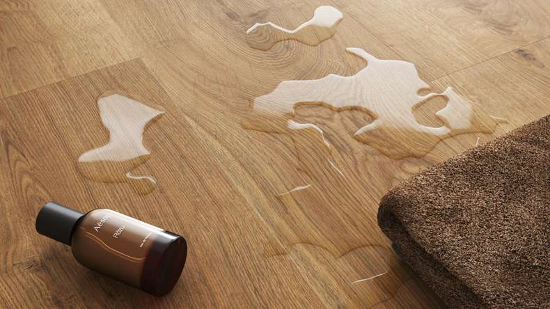 planeo Rigid Click Vinyl - SolutionX 2in1 Oak Gold Brown | Impact sound insulation integrated (ECF-0077)