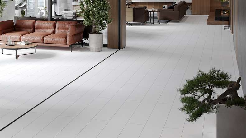 planeo Rigid Click Vinyl - Wood White | Impact sound insulation integrated (100P2935-N)