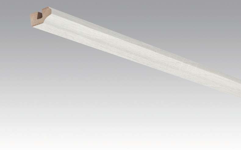 MEISTER skirting boards ceiling trims oak white opaque 4069 - 2380 x 38 x 19 mm (200031-2380-04069)