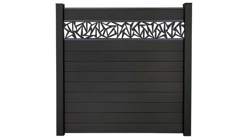 planeo Gardence Strong - BPC plug-in fence Triangle anthracite grey 180 x 180 cm