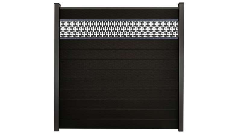 planeo Gardence Strong - BPC plug-in fence Oriental Black co-ex 180 x 180 cm