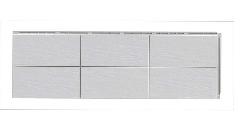 Zierer facade panel clay look Terra - 1115 x 359 mm pastel grey made of GRP